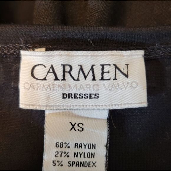 Carmen Marc Valvo Balck Cocktail Dress Size XS - Picture 8 of 13
